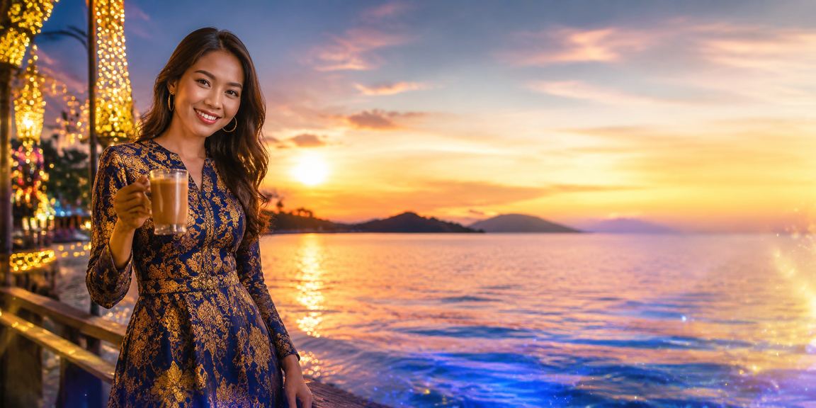 Pemain poker di Kota Kinabalu bermain melalui telefon dengan gaya batik ff14